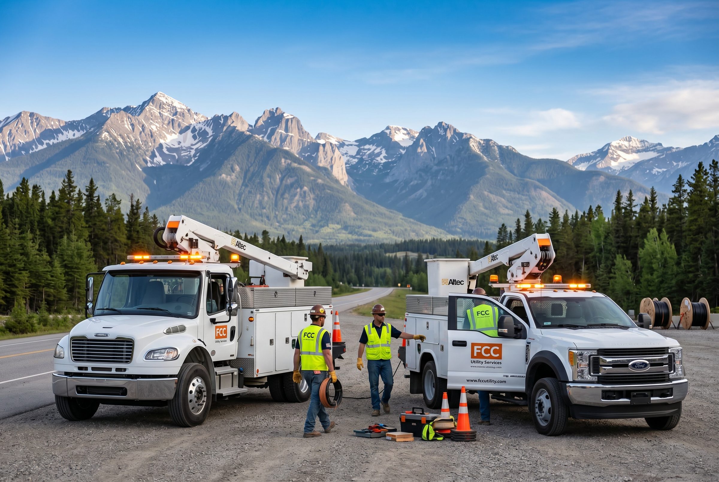 Long-haul fiber corridor through rural terrain